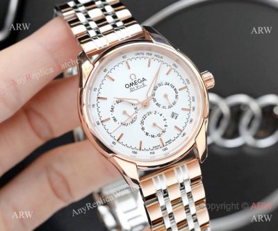 Omega De Ville Two Tone Rose Gold Complications Watches 41mm